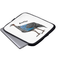 Vulturine guineafowl bird cartoon illustration 