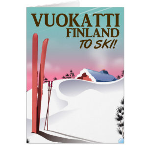 Vuokatti Finland ski poster