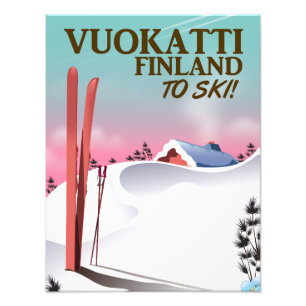 Vuokatti Finland ski poster