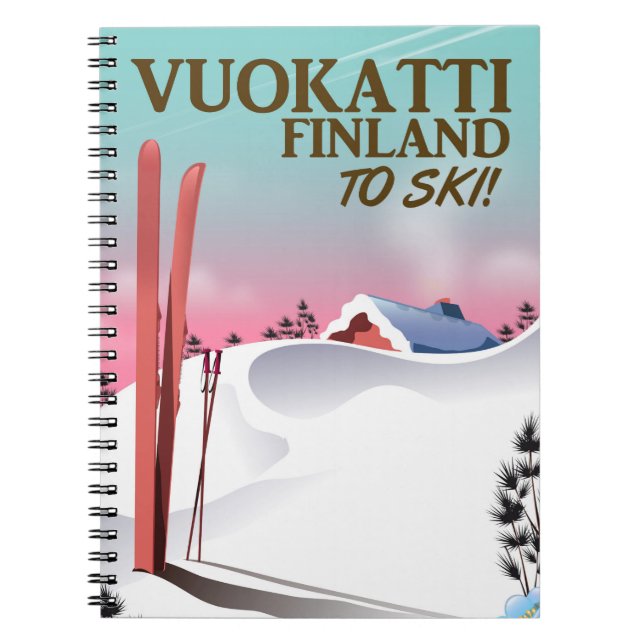 Vuokatti Finland ski poster Notebook (Front)