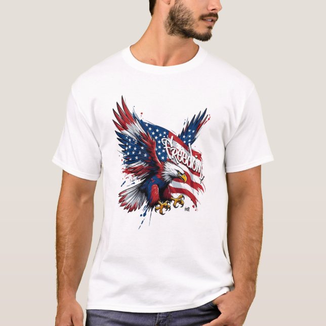 Vushii American Eagle Freedom Graphic Tee (Front)
