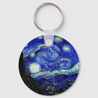 vVan Gogh Starry Night Fine Art Key Ring
