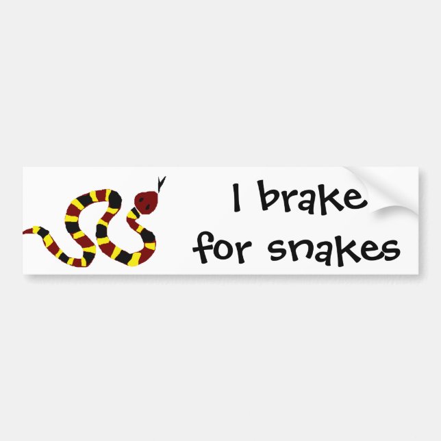 VW- Colourful Snake Primitive Art Bumper Sticker (Front)