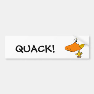 VW- Funny Big Headed Duck Cartoon Bumper Sticker