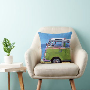 VW Van Painting - Gift for VW Lovers Cushion