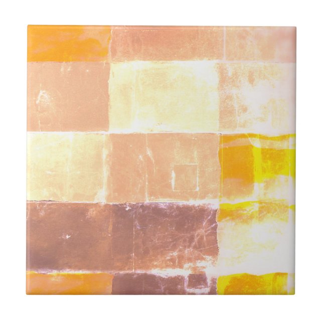 Vwndretti Yellow Soft Colours Ceramic Tile (Front)