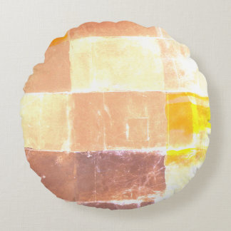 Vwndretti Yellow Soft Colours Round Cushion