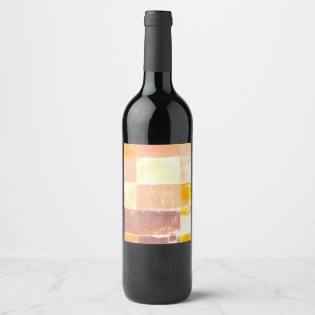 Vwndretti Yellow Soft Colours Wine Label (Front)