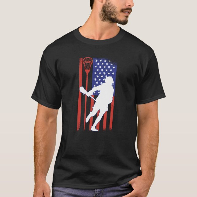 VXL Lacrosse Stick Intercrosse Team Sport American T-Shirt (Front)