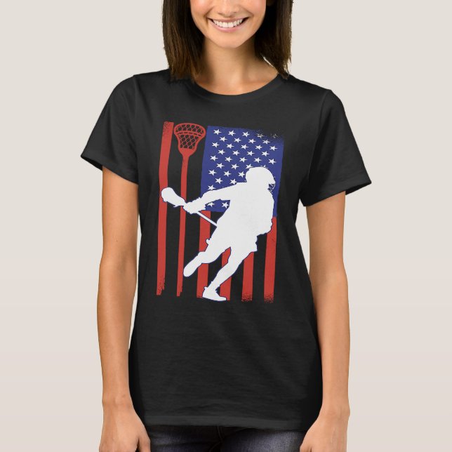 VXL Lacrosse Stick Intercrosse Team Sport American T-Shirt (Front)