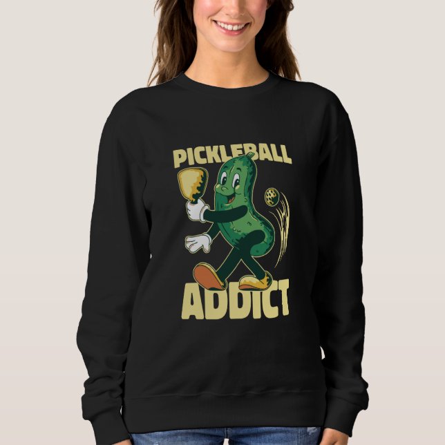 VXL Pickleball Green Cucumber Heart Love Paddle Ba Sweatshirt (Front)