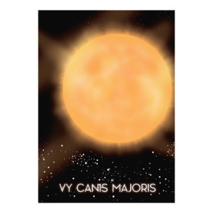 VY Canis Majoris Sun space art poster. Photo Print