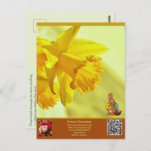 Vykort — Connect, Easter Postcard (Front/Back)