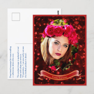 Vykort — Woman in red Postcard