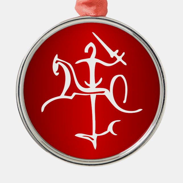 Vytis Lietuva Metal Ornament (Front)