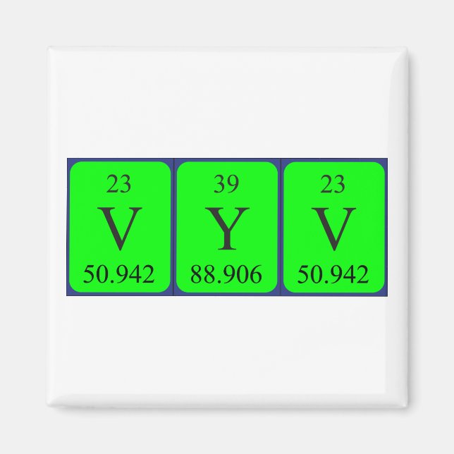 Vyv periodic table name magnet (Front)