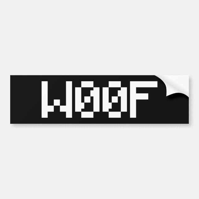 W00F [Leetspeak Animal Sounds] Bumper Sticker (Front)