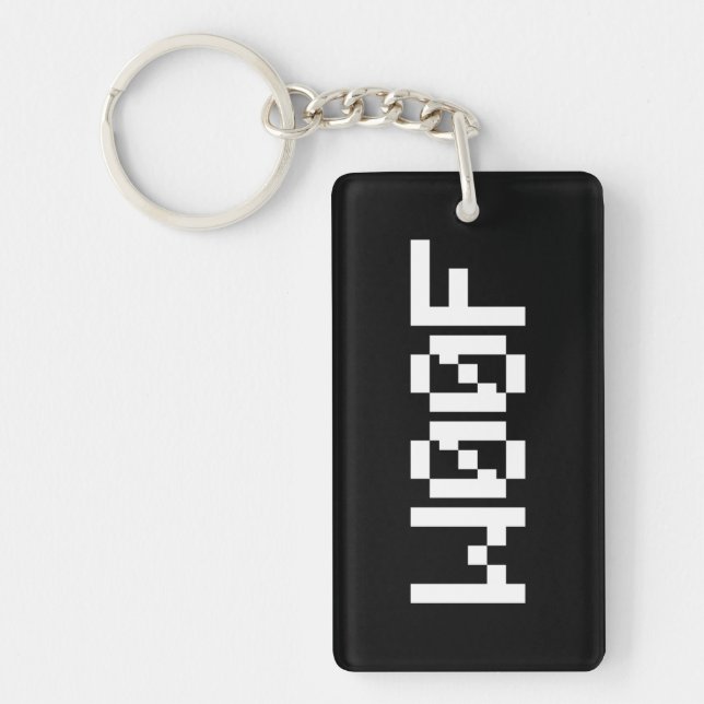W00F [Leetspeak Animal Sounds] Key Ring (Front)