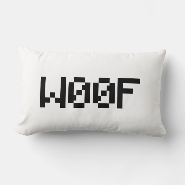W00F [Leetspeak Animal Sounds] Lumbar Cushion (Front)