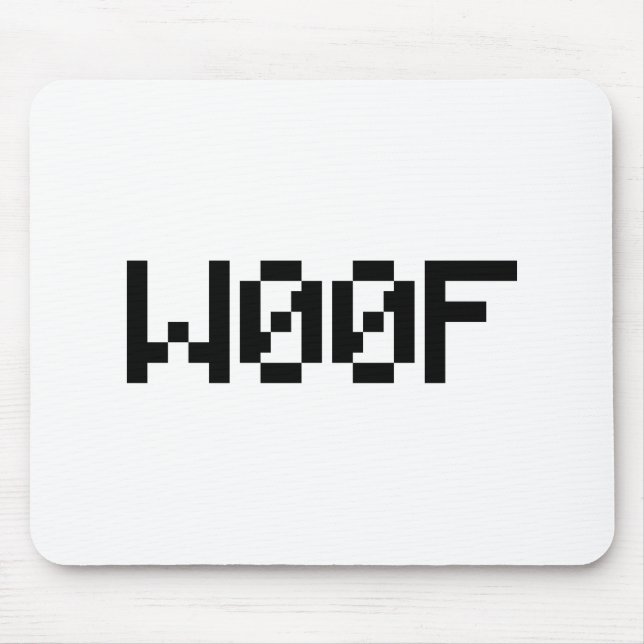 W00F [Leetspeak Animal Sounds] Mouse Pad (Front)