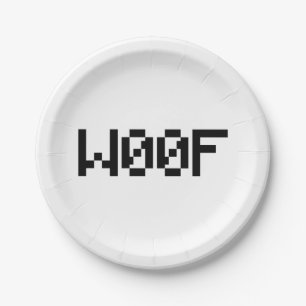 W00F [Leetspeak Animal Sounds] Paper Plate