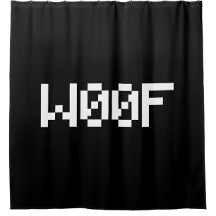 W00F [Leetspeak Animal Sounds] Shower Curtain