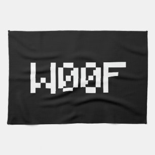 W00F [Leetspeak Animal Sounds] Tea Towel
