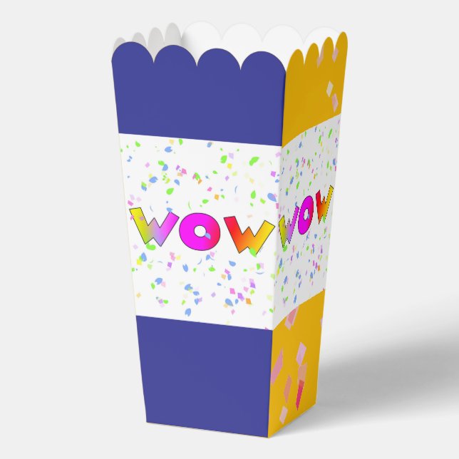 W0W Blue +Yellow               Favour Box (Front)