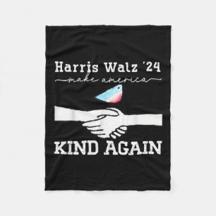 W 2024 Make America Kind Again Harris Waltz 24 Fleece Blanket