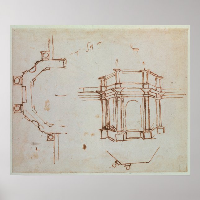 W.24r Architectural sketch Poster (Front)