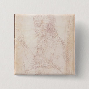 W.40 Sketch of a female figure 15 Cm Square Badge