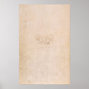 W.54 Study of a dragon Poster