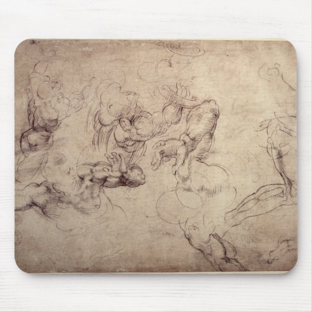 W.61v Male figure studies Mouse Pad (Front)