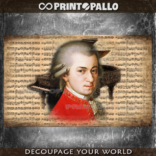 W. A. Mozart The Child Genius with notes and piano Tissue Paper