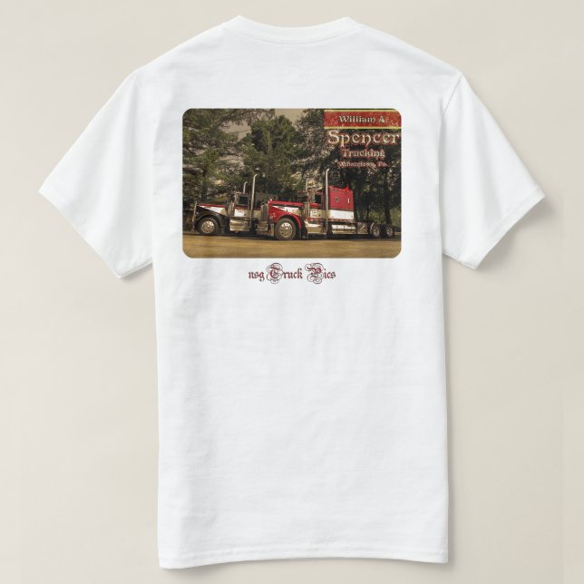 W. A. Spencer Trucking #2 (blank front) T-Shirt (Design Back)