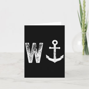 W Anchor Funny Wanker Jerk British Slang Card
