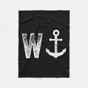 W Anchor Funny Wanker Jerk British Slang Fleece Blanket