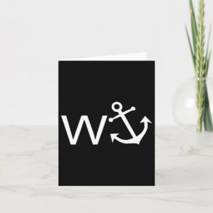 W Anchor Funny Wanker Jerk Funny Slang Card