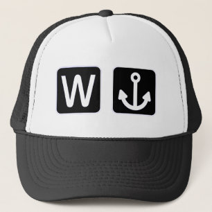 W Anchor Wanchor Funny Gift Trucker Hat