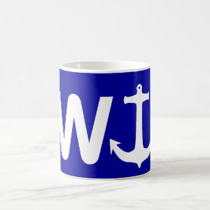W Anchor Wanchor Funny Joke Gift Coffee Mug