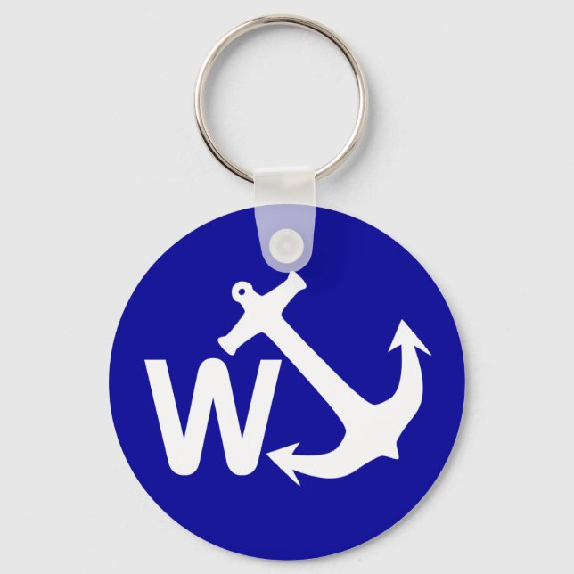 W Anchor Wanchor Joke Funny Gift Key Ring (Front)
