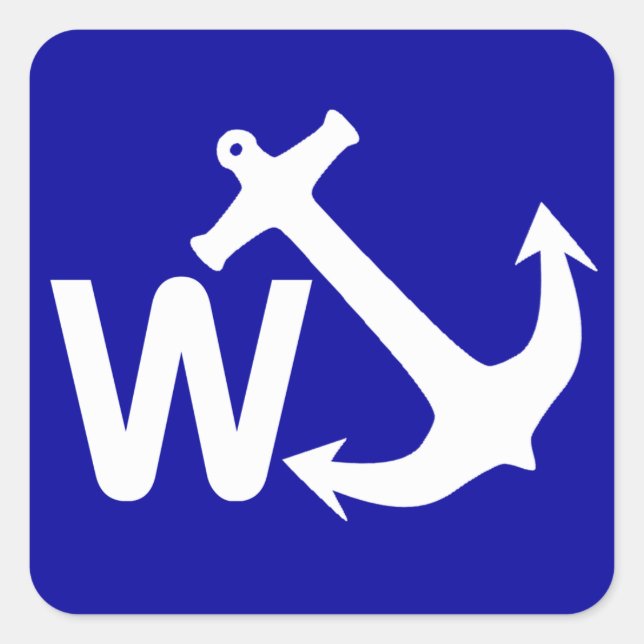 W Anchor Wanchor Joke Funny Gift Square Sticker (Front)