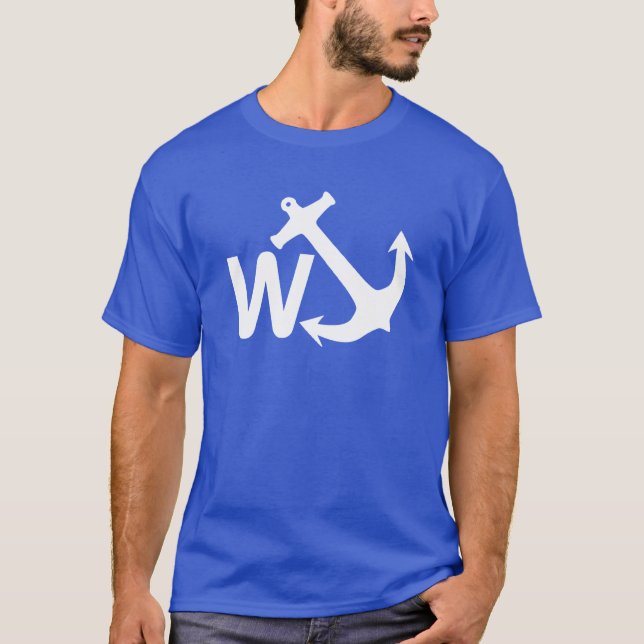 W Anchor Wanchor Joke Funny Gift T-Shirt (Front)
