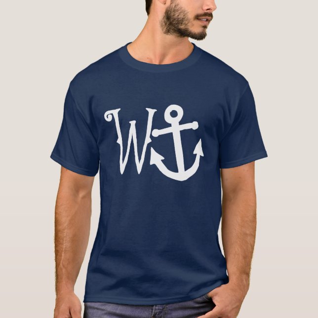 W + Anchor = Wanker T-Shirt (Front)