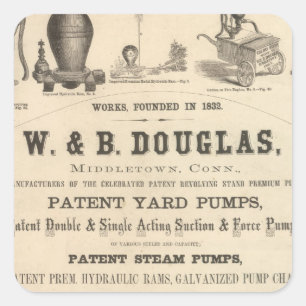 W and B Douglas Square Sticker