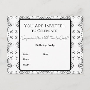W&B I Conquered the Hill! MT Party Invitation Postcard