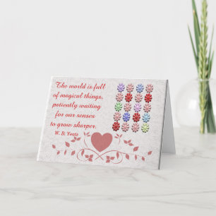 W. B. Yeats - Greeting card