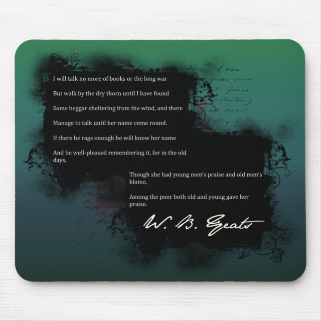 W.B. Yeats mouse pad (Front)