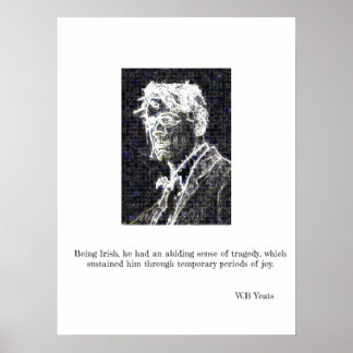 W.B Yeats Poster - Irish Poetry