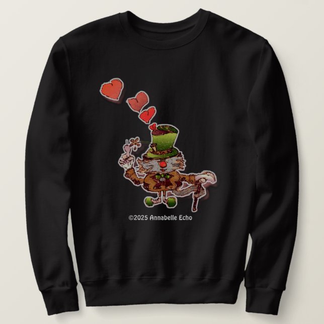 W. Cat Feline T-Shirt! Sweatshirt (Design Front)